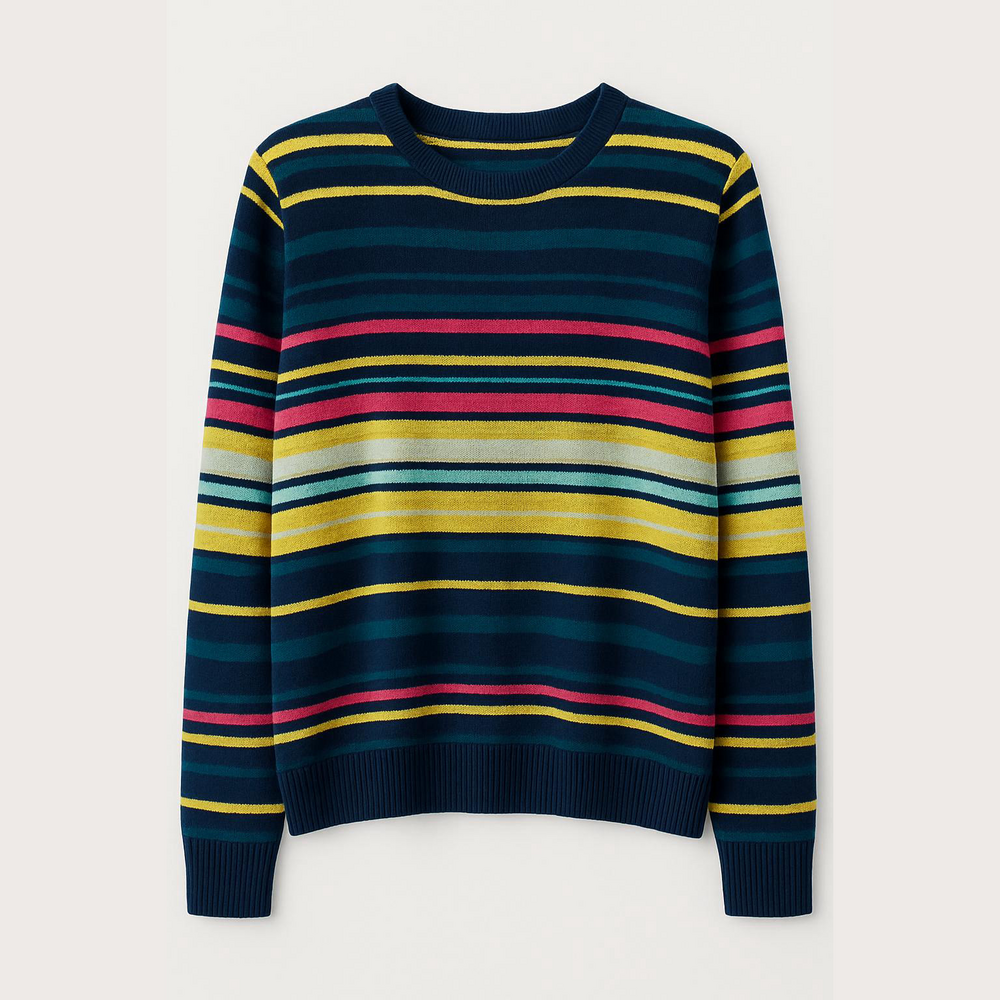 Izod Retro/ Vintage Colorful Striped cotton pullover Sweater 2X
